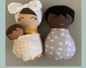 Baby’s First Doll, Baby Doll Set, Brown Skin Baby, BIPOC, Cultural Doll, Melanin Baby, Black Baby, Ethnic Doll, Diversity Doll