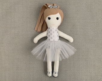 Ballerina Doll, Fair Skinned Fabric Doll, Just Like Me Doll, Look Alike Doll, Dancing Doll, Girl Birthday Gift, Soft Doll, Cloth Doll, Plush