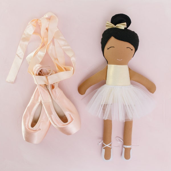 Misty Copeland Doll, Black Ballerina, Girl Power Doll, Inspirational Women, Feminist Doll, Brown Skin Doll, Cloth Doll, Fabric Doll