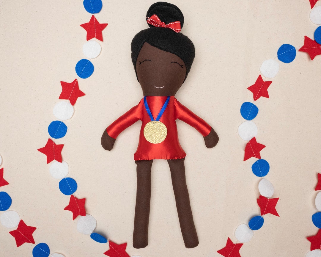 Simone Biles Doll, Black Gymnast, Girl Power Doll, Inspirational Women, Gold Medal, Feminist