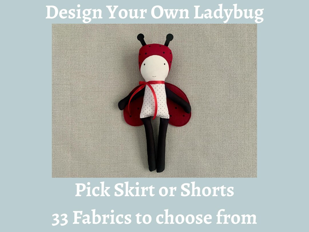 Custom Ladybug Doll, Handmade Plush Toy, Personalized Ladybug, Choose ...