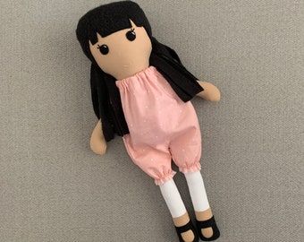 Multiracial Doll, Brown Skinned Doll, POC Doll, Dark Skinned Fabric Doll, Asian Doll, Modern Rag Doll, Soft Doll