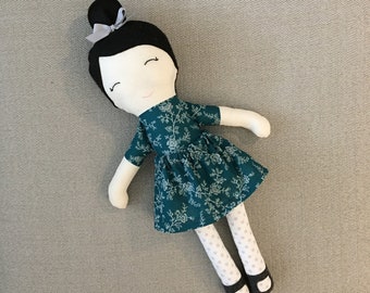 Cloth Doll, Fabric Doll, Modern Rag Doll, Soft Doll