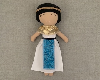 Muñeca de peluche Cleopatra hecha a mano, reina egipcia
