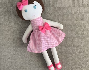 Cloth Doll, Fabric Doll, Modern Rag Doll, Soft Doll