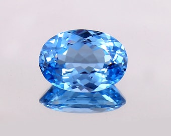 Topaze bleue suisse impeccable AAA 14 x 10 mm, taille ovale en vrac, excellente qualité supérieure pour la fabrication de bijoux et de bagues en topaze