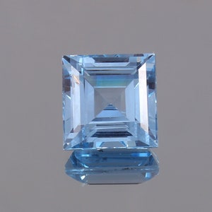 AAA Flawless Brazilian Aquamarine Loose Sqaure Gemstone Cut, Fine Quality Aquamarine Ring And High Jewelry Making Gemstone Cut 10x10 MM