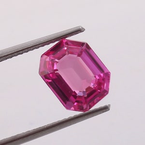 AAA Flawless Ceylon Pink Sapphire Loose Radiant Cut Gemstone, Shimmering Fine Quality Sapphire Ring And Jewelry Making Gemstone Cut 10x8 MM
