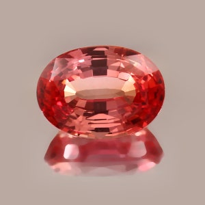 AAA Bi-Color Padparadscha Sapphire: 12.00 CT Ceylon Oval Gemstone