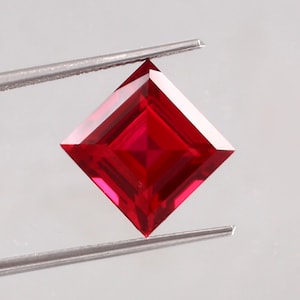 AAA Mozambique Ruby Square Cut Gemstone 11x11 To 15x15 MM | Premium Jewelry Gift Making Flawless Her Loose Birthstone