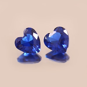 AAA onberispelijke ceylonblauwe spinel losse hartvorm edelsteen geslepen, extreme kwaliteit spineloorbellen en premium sieraden maken matched pair 4 x 4 MM