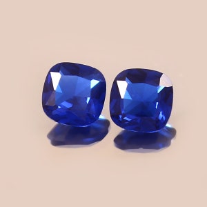 5 x 5 MM - AAA onberispelijke ceylonblauwe spinel los kussen edelsteen geslepen, fijne kwaliteit spineloorbellen en fijne sieraden maken edelsteen matched pair