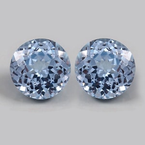 AAA Flawless Brazilian Aquamarine Loose Round Gemstone Cut,Fine Quality Aquamarine Earing & Jewelry Making Matched Pair 10x10 MM To 15x15 MM