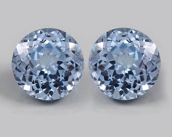 AAA Flawless Brazilian Aquamarine Loose Round Gemstone Cut,Fine Quality Aquamarine Earing & Jewelry Making Matched Pair 10x10 MM To 15x15 MM