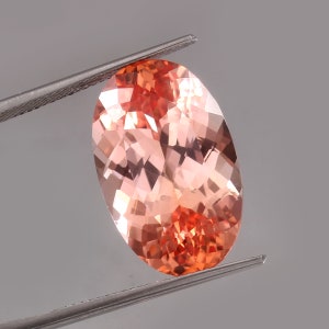 23.10 Ct - AAA Flawless Bi-Color Ceylon Padparadscha Sapphire Loose Oval Gemstone Cut, Excellent Quality Sapphire Ring & Jewelry Making Cut