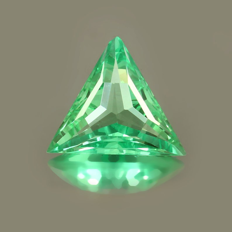 AAA Ceylon Green Sapphire: Triangle Cut Loose Gemstone, 9.90 CT - Etsy ...