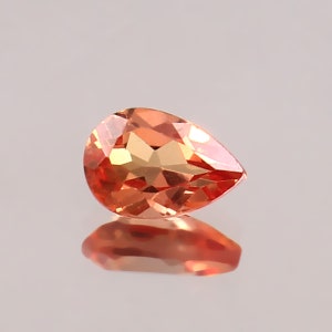 6x4 MM - AAA Flawless Ceylon Padparadscha Sapphire Pear Loose Gemstone Cut, Top Quality Sapphire Ring & Fine Jewelry Making Gemstone Cut