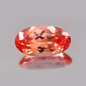 AAA Flawless Bi-Color Ceylon Padparadscha Sapphire Loose Oval Gemstone Cut, Excellent Quality Sapphire Ring & Jewelry Making Cut 16.25 Ct