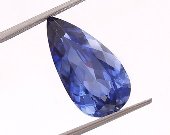 Kashmir Blue Sapphire Pear Cut Gemstone | 13.00 ct AAA Flawless