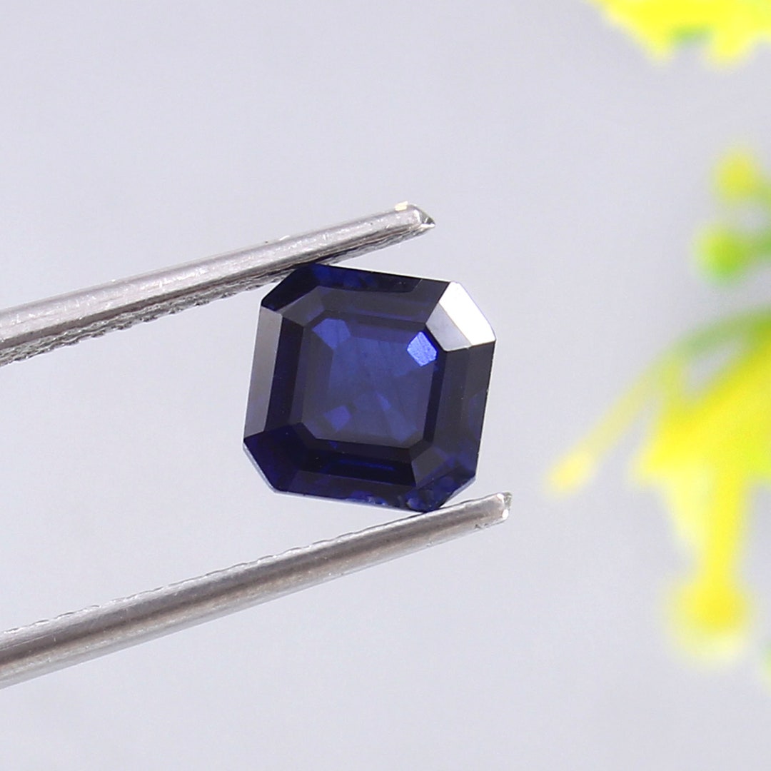 thumbnail image 2 of 10.25 Ct Natural Ceylon Cornflower Blue Sapphire – Asscher Cut – Untreated (EGL Certified) 2 of 3