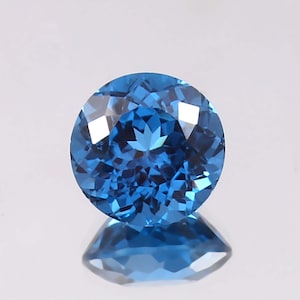 AAA Flawless Indicolite Blue Brazilian Tourmaline Loose Round Gemstone Cut, Top Quality Tourmaline Ring & Fine Jewelry Making Cut 10x10 MM