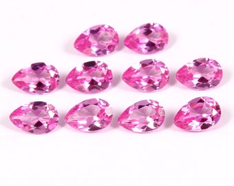 AAA Flawless Ceylon Pink Sapphire Loose Pear Calibrated Gemstone Cut, Fine Quality Sapphire Jewelry Setting Gemstone Cut 7x5 MM to 9x7 MM