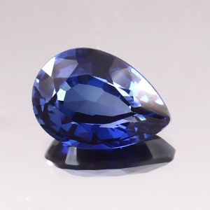 AAA Flawless Ceylon Blue Sapphire Loose Pear Gemstone Cut, Excellent Quality Sapphire Ring & Fine Jewelry Making Gemstone Cut 13x9 MM