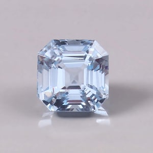 8 x 8 mm - Aigue-marine brésilienne irréprochable AAA taillée par Asscher, pierres précieuses en vrac, bague aigue-marine de qualité fine et belle fabrication de bijoux pierres précieuses