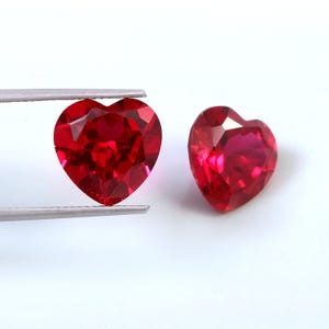 6 x 6 MM - AAA Tadelloser Mosambik Blutroter Rubin Lose Herzform Edelstein geschnitten Paar, feine Qualität Saphir Ring & feinen Schmuck machen Schnitt