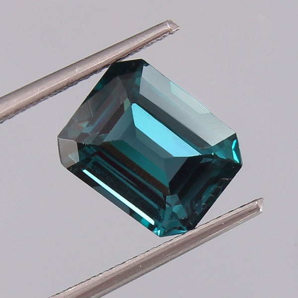 AAA 10 x 8 mm indicolite impeccable tourmaline bleu-vert en vrac, taille éclatante, bijoux octogonaux en tourmaline glamour et fabrication de bagues brutes