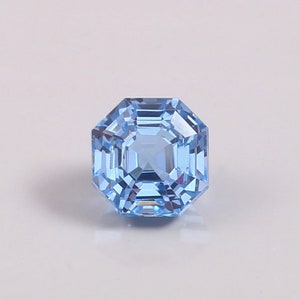 AAA Flawless Brazilian Aquamarine Asscher Cut Loose Gemstone, Fine Quality Aquamarine Ring & High Jewelry Making Gemstone Gemstone 9x9 MM