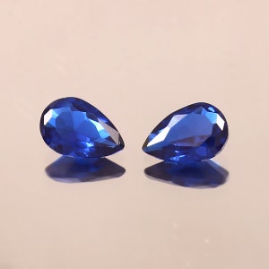 AAA onberispelijke ceylonblauwe spinel losse peer edelsteen geslepen, extreme kwaliteit spineloorbellen en premium sieraden maken matched pair edelsteen 6 x 4 MM