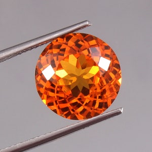 AAA 8x8 MM Flawless Ceylon Fanta Orange Sapphire Loose Round Gemstone Cut, Fine Quality Sapphire Ring And Jewelry Making Gemstone Cut