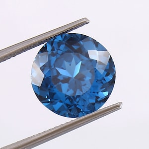 AAA Flawless Indicolite Blue Brazilian Tourmaline Loose Round Gemstone Cut, Top Quality Tourmaline Ring & Fine Jewelry Making Cut 7x7 MM