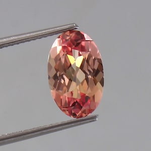 AAA Flawless Bi Color Ceylon Padparadscha Sapphire Loose Oval Gemstone Cut, Fine Quality Sapphire Ring & Jewelry Making Cut 9x6 MM - 2.15 CT