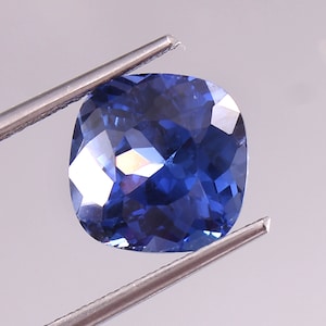 10x10 MM - AAA Flawless Ceylon Royal Blue Sapphire Loose Cushion Gemstone Cut, Fine Quality Sapphire Jewelry & Beautifull Jewelry Making Cut