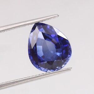 12x10 MM - AAA Flawless Ceylon Blue Sapphire Loose Pear Gemstone Cut, Excellent Quality Sapphire Ring & High Jewelry Making Gemstone Cut