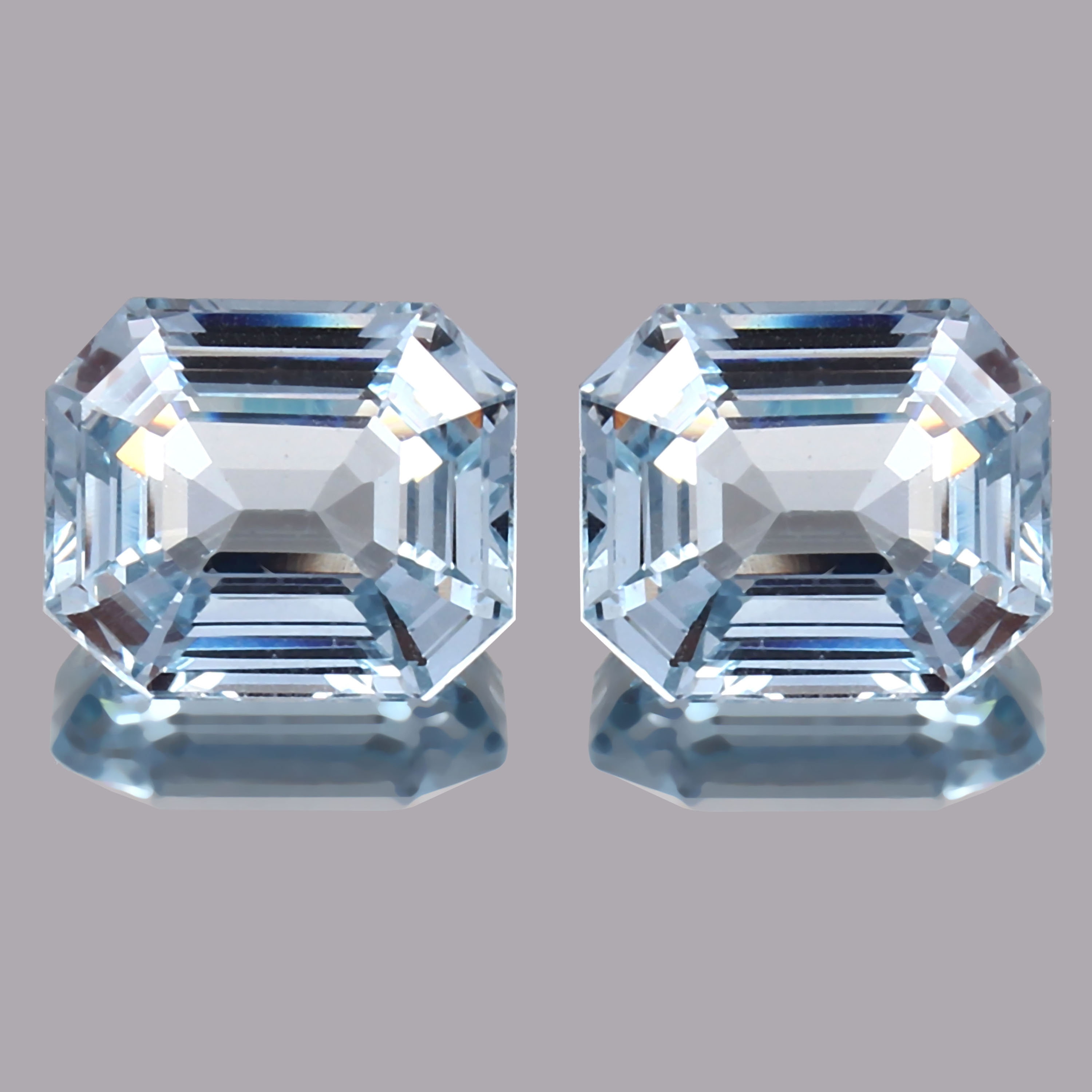 AAA Flawless Brazilian Aquamarine Loose Radiant Cut Gemstone Pair, Excellent Quality Aquamarine Earing & Jewelry Making Matched Pair 10x8 MM