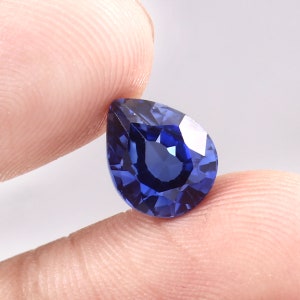 AAA Flawless Ceylon Blue Sapphire Loose Pear Gemstone Cut, Excellent Quality Sapphire Ring & Fine Jewelry Making Gemstone Cut 10x8 MM