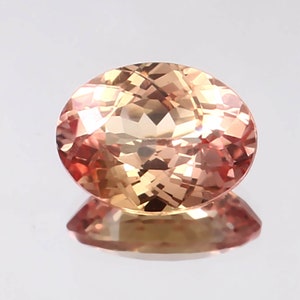 AAA Flawless Bi Color Ceylon Padparadscha Sapphire Loose Oval Gemstone Cut, Fine Quality Sapphire Ring & Jewelry Making Cut 3.40 Ct -10x7 MM