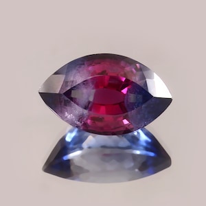Tri-Color Ceylon Sapphire: 10.70 Ct Marquise Cut Gemstone