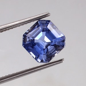 AAA Flawless Ceylon Blue Sapphire Loose Asscher Cut Gemstone, Fascinating Quality Sapphire Ring & Fine Jewelry Making Gemstone Cut 8x8 MM