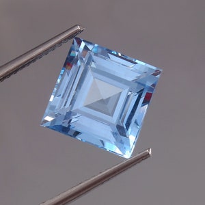 AAA Flawless Brazilian Aquamarine Loose Square Gemstone Cut, Excellent Quality Aquamarine Ring & Fine Jewelry Making Gemstone Cut 12x12 MM
