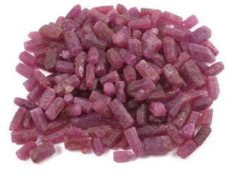 AAA Natural Ruby Rough, Precious Ruby Sticks, Fine Quality Raw Stone, Healing Crystal, Loose Rock,Gemstone Beads,Earthmined Minerals Lot-738