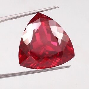 7x7 MM To 16x16 MM - AAA Flawless Mozambique Blood Red Ruby Loose Trillion Gemstone Cut, Top Quality Ruby Ring & Fine Jewelry Making Cut