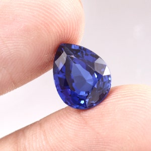 11x9 MM - AAA Flawless Ceylon Blue Sapphire Loose Pear Gemstone Cut, Excellent Quality Sapphire Ring & Fine Jewelry Making Gemstone Cut