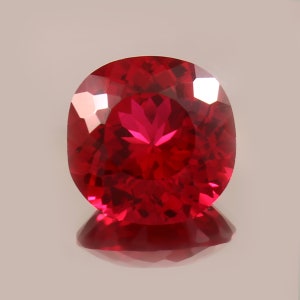 14x14 MM - AAA Flawless Blood Red Mozambique Ruby Loose Cushion Gemstone Cut, Premium Quality Ruby Ring & Top-Notch Jewelry Making Gemstone