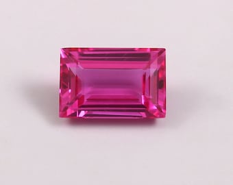 AAA Flawless Ceylon Pink Sapphire Loose Emerald Cut Gemstone, Excellent Quality Sapphire Ring And Jewelry & Ring Making Gemstone Cut 5.60 Ct