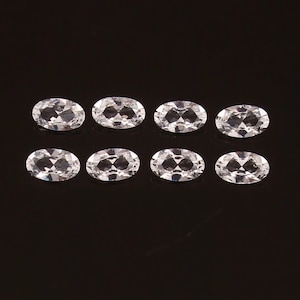 Ceylon vit safir ädelsten | 6x4/3 x 5 mm oval slipning, fin smyckestillverkning