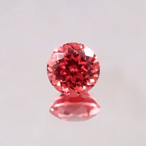 AAA Flawless Peach Ceylon Padparadscha Sapphire Round Loose Gemstone Cut, Fine Quality Sapphire Ring & Jewelry Making Gemstone Cut 7x7 MM